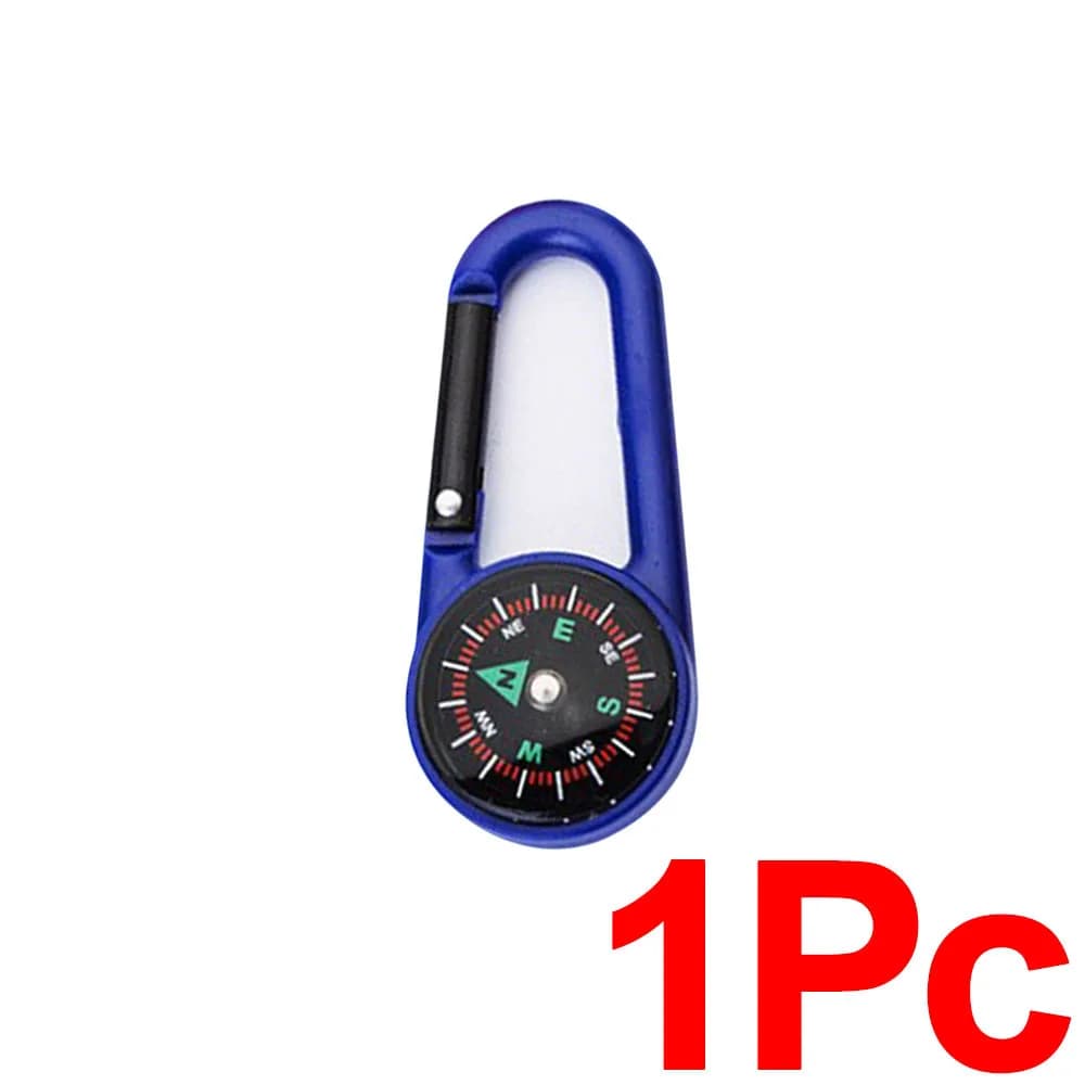 Essentiel pour le camping et la randonnée - Mousqueton authentique avec boussole |   Accessoire de s