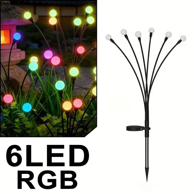 Lampes solaires LED extérieures Starburst Firefly, étanches, pour pelouse, jardin, allée, patio, amé