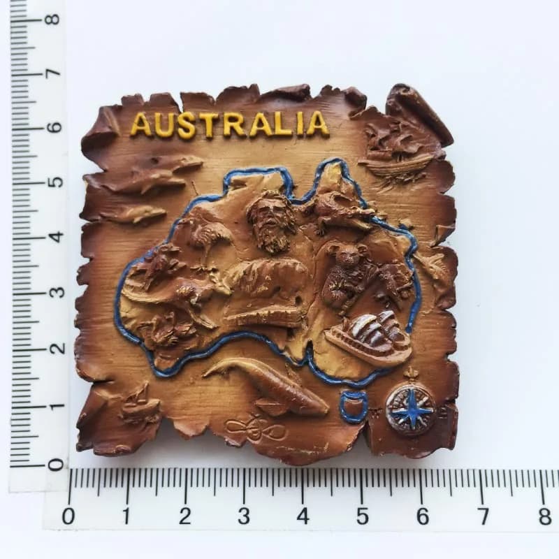 Aimant de réfrigérateur en résine, maison d'opéra australienne Melbourne et Sydney, kangourou Koala,