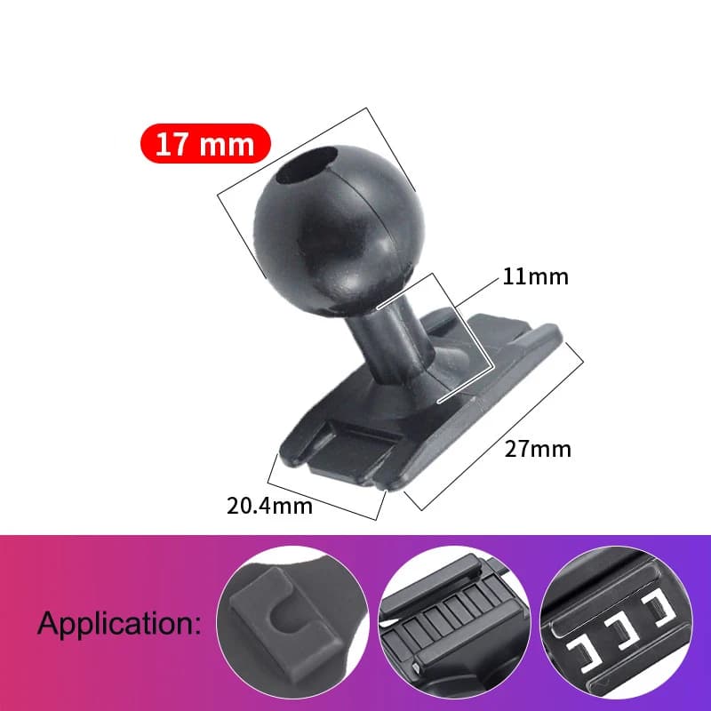 Pince de sortie A/C pour support de téléphone, accessoire à tête sphérique de 17mm
