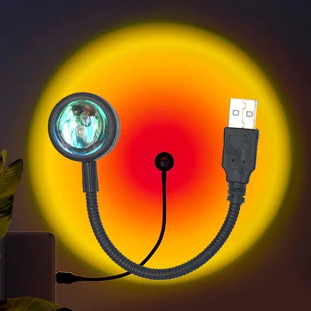 Lampe LED USB au néon arc-en-ciel, projecteur de nuit, photographie murale, éclairage d'ambiance pou