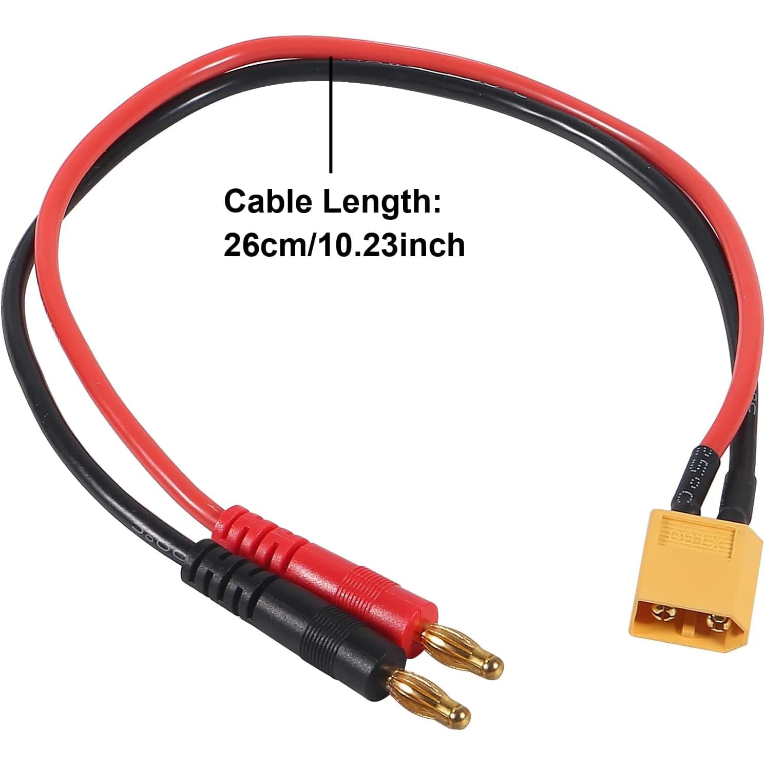 Câble de Charge XT60, connecteur vers connecteur banane de 4mm, adaptateur de chargeur avec connecte