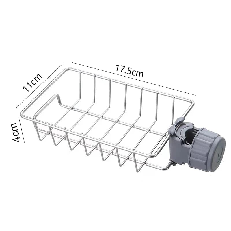 Égouttoir d'évier de cuisine, rangement d'éponge, porte-robinet Flexible, égouttoir à savon, porte-s