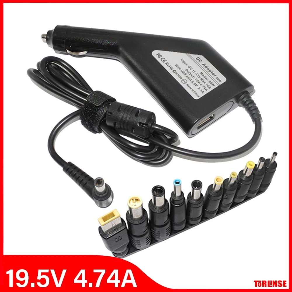 Chargeur de voiture 19V 4.74A 90W, adaptateur d'alimentation universel pour ordinateur portable, pou