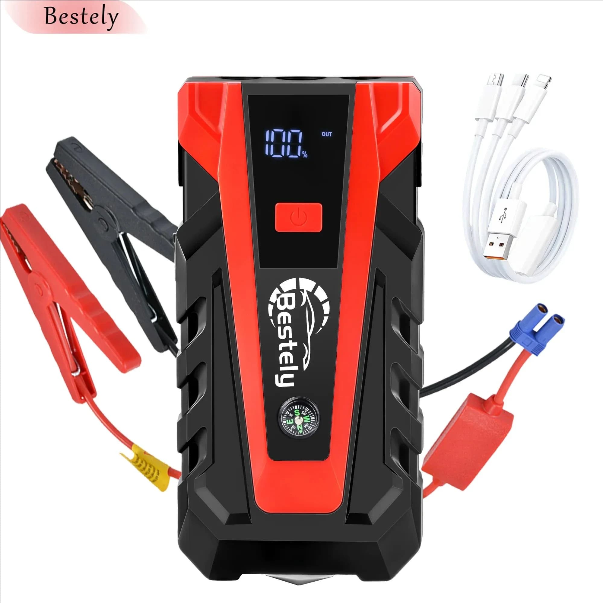 Bestely \ 12V 3000A démarreur de saut de batterie de voiture chargeur Portable Booster de voiture di