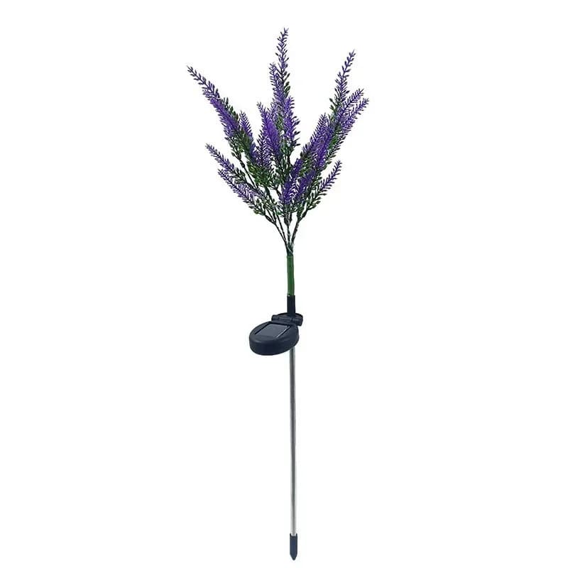 Lampe solaire d'extérieur en forme de fleur de lavande violette, luminaire décoratif d'extérieur, id