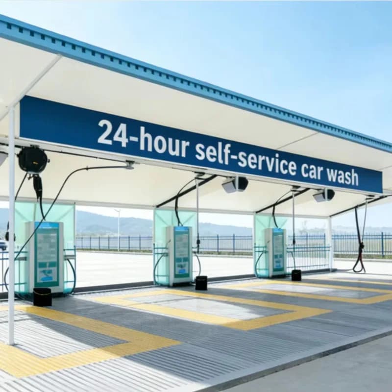 Machine de lavage de voitures automatique en libre-service 24h/24, station de lavage de voitures en 