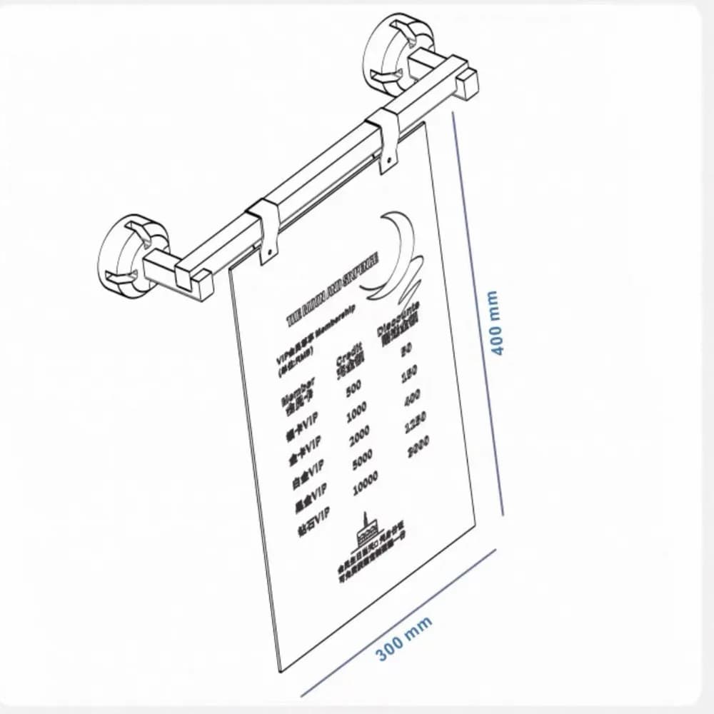 Panneau de magasin suspendu Double face personnalisé, plaque de porte minimaliste en bois massif et 