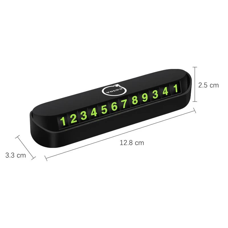 Carte de stationnement temporaire, accessoires de voiture, carte de numéro de téléphone pour Volvo X