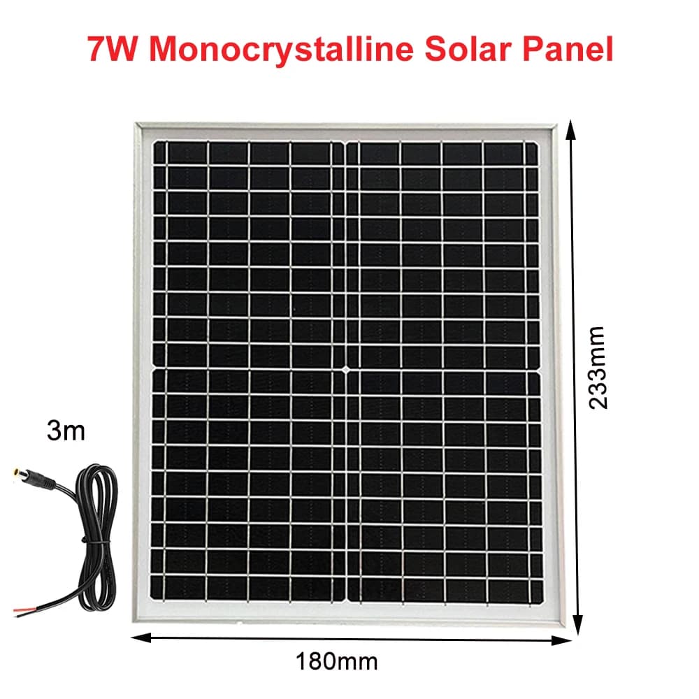 Panneau solaire monocristallin Gaiaray 18V 7W 10W 20W, module PV en silicium, cellule solaire avec c