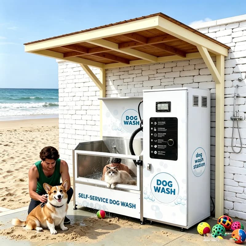 Station de lavage automatique pour chiens 24h/24 et 7j/7, machine de toilettage automatique pour ani