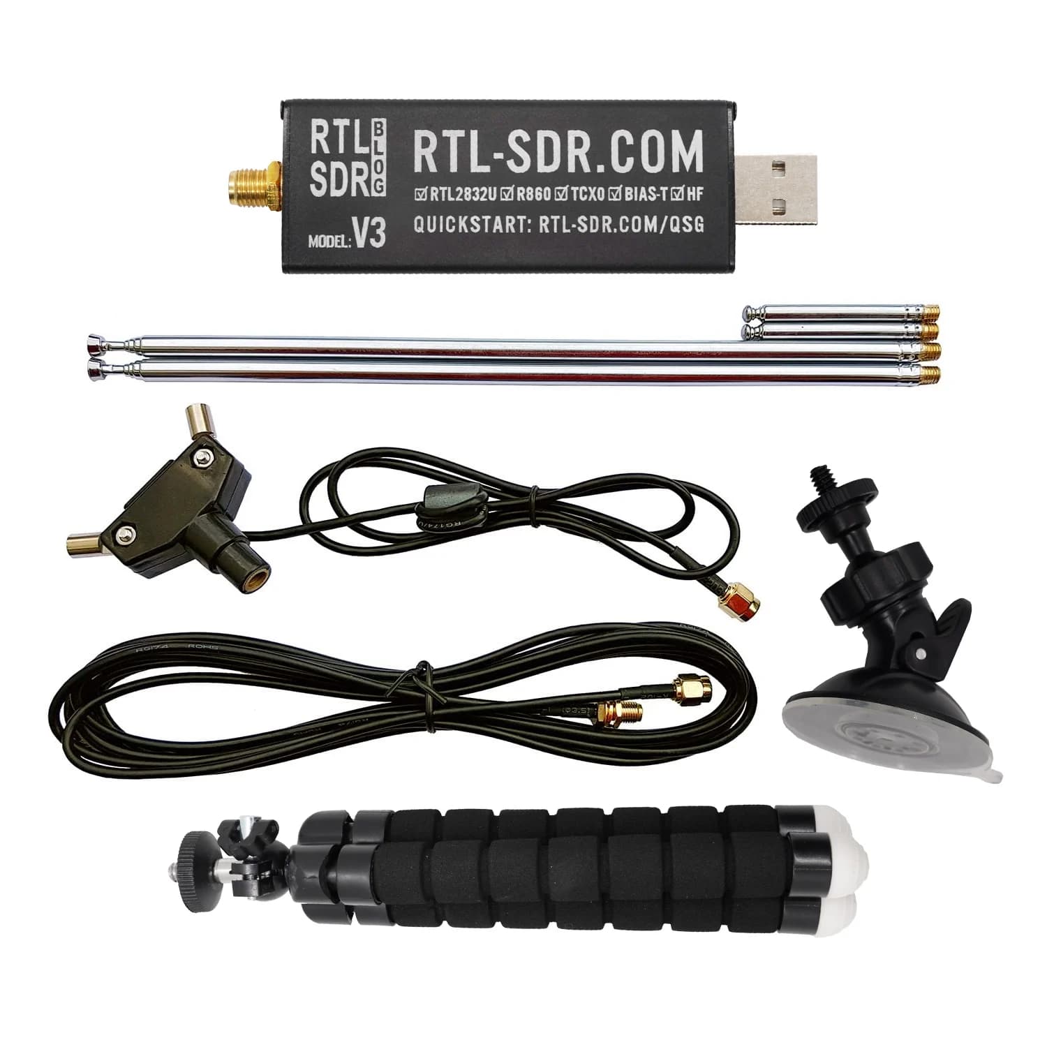 Blog RTL-SDR RTL SDR V3 R860 (R820T2) RTL2832U 1PPM TCXO SMA RTLSDR Radio définie par logiciel avec 