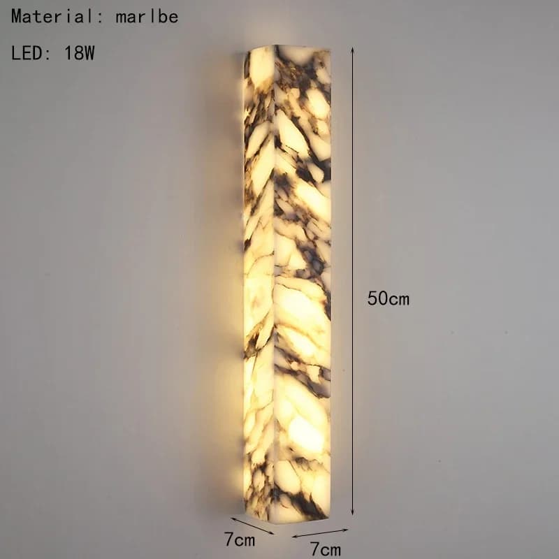 Applique murale en marbre naturel lumière nordique lampe murale d'art de luxe gradation salon chambr