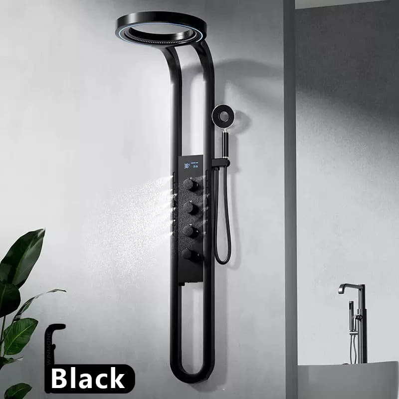 Panneau de douche de pluie moderne haut de gamme, Jet de Massage SPA, cascade, ensemble de robinets 