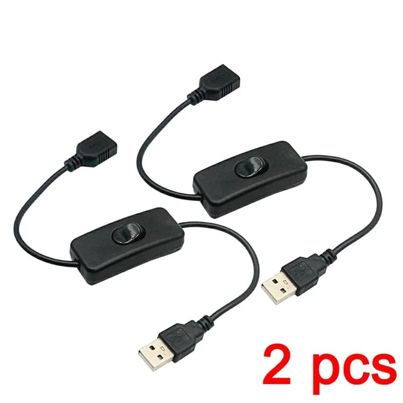 1/2 PCS USB Câble Avec Interrupteur ON/OFF Câble D'extension À Bascule pour USB Lampe Ventilateur Al