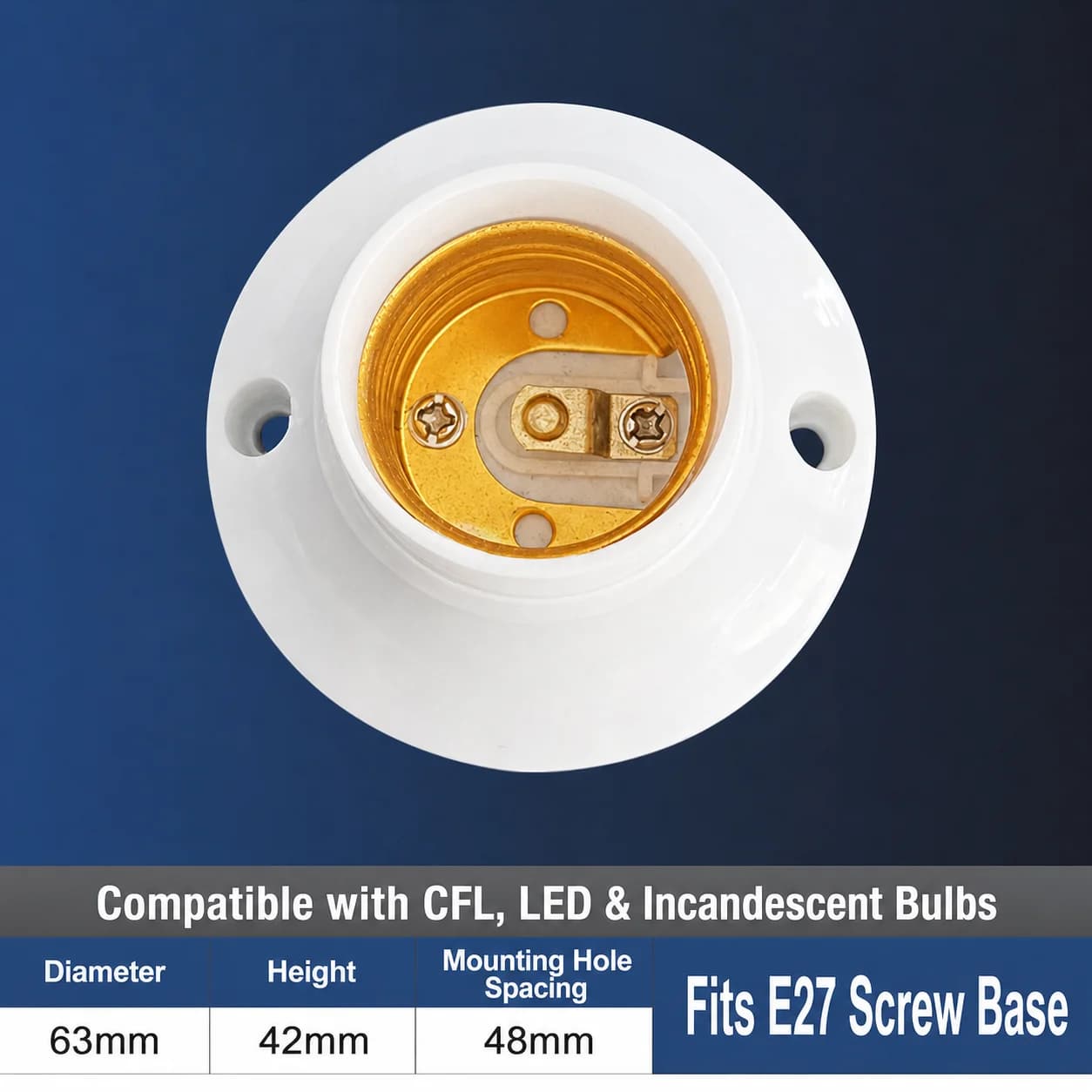 Support de lampe en bakélite céramique compatible, pour éclairage domestique et de bureau, base de l
