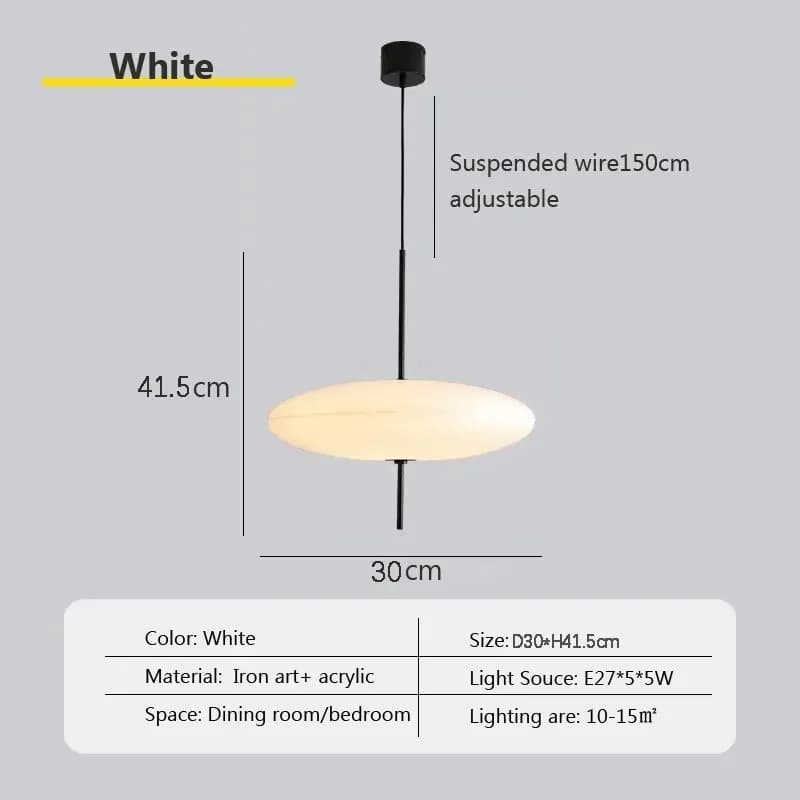 Lampe LED suspendue au design nordique, soucoupe volante, pour chambre à coucher, salon, Bar, café, 