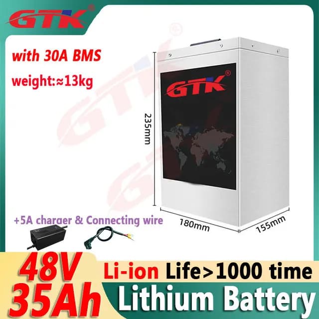 Gtk 13S 48V 50AH 35AH 40AH 45AH 55AH 60AH Li-ion batterie Lithium-ion avec BMS pour véhicules électr