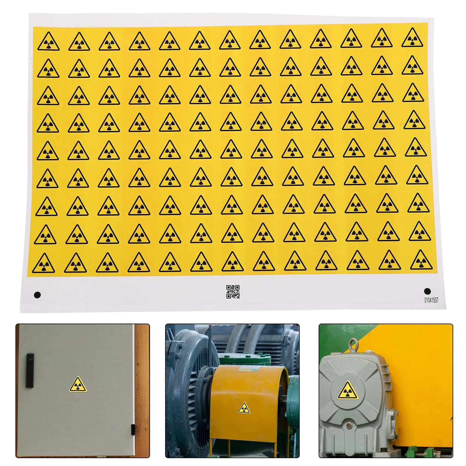 Autocollants d'avertissement de rayonnement, étiquettes transparentes de danger ionisant, adhésif lo