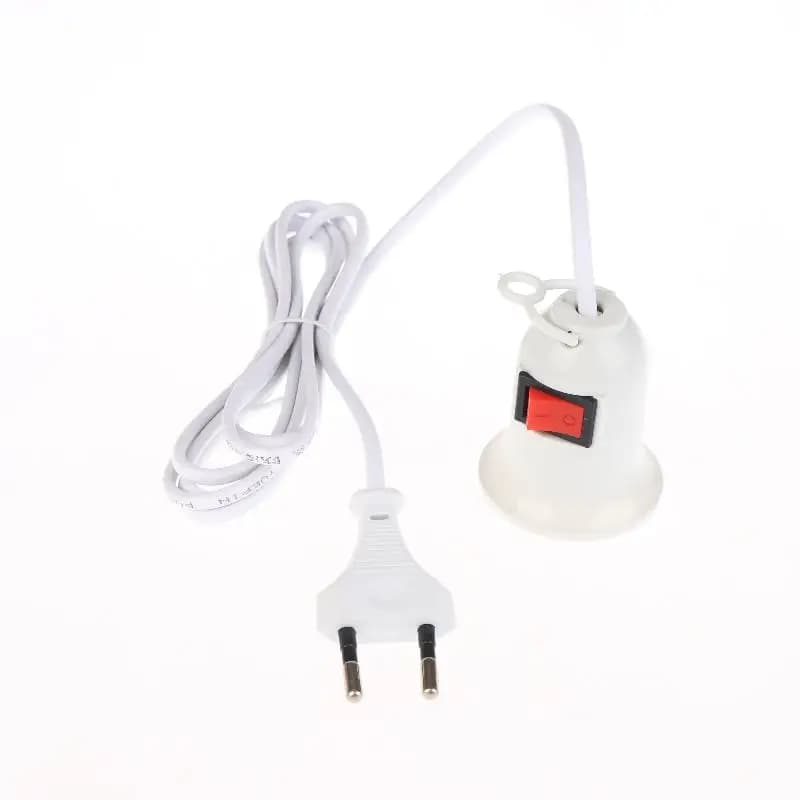 ♥ Prise ue E27 avec interrupteur et câble Long de 3/5 mètres, support de lampe, cordon d'alimentatio