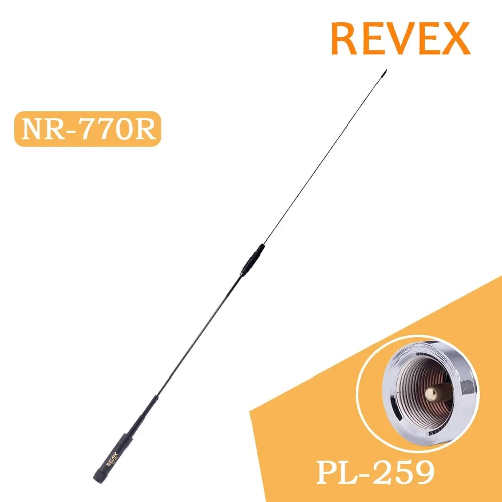 REVEX NR-770R Double Bande VHF/UHF 144/430MHz 3.0/5.5 dBi À Gain Élevé NL 770R Autoradio Mobile/Ante