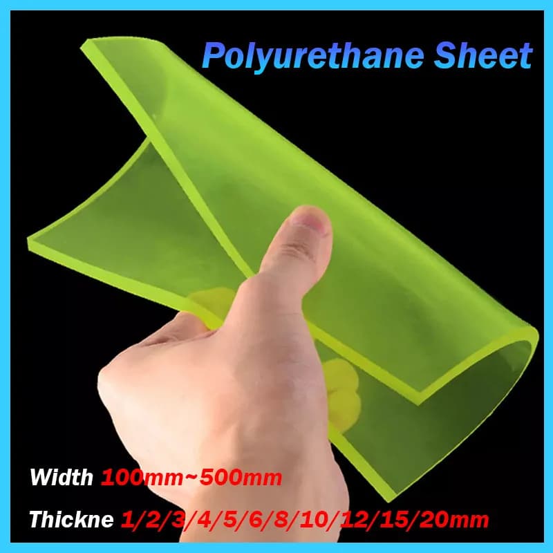 Plaque en polyuréthane PU, largeur 100mm~500mm, plaque élastique plate, épaisseur 1/2/3/4/5/6/8/10/1