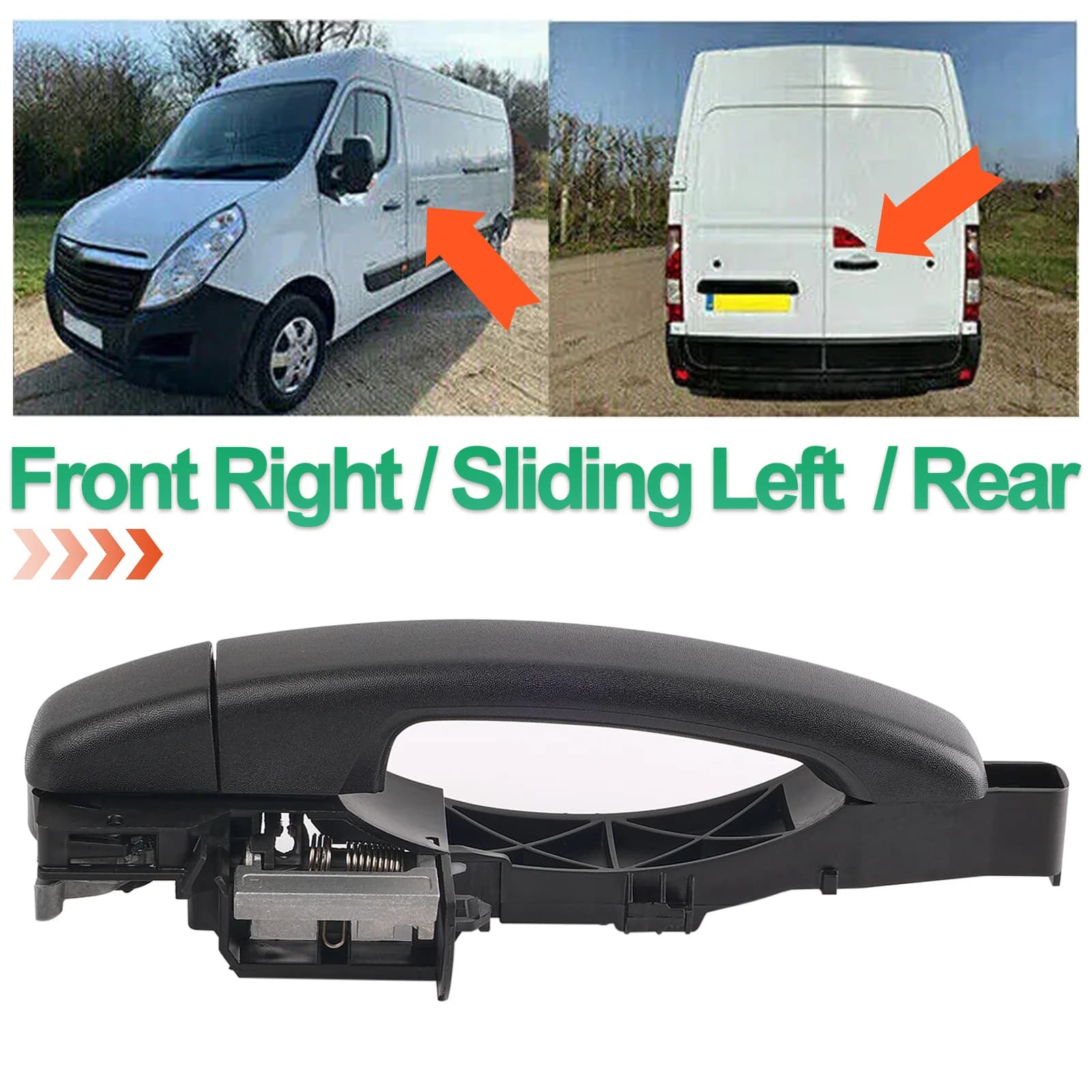 Poignée de Porte Coulissante/Arrière pour Renault Master MK3 de 2010 à 2016, Fonctionnement 8060677 