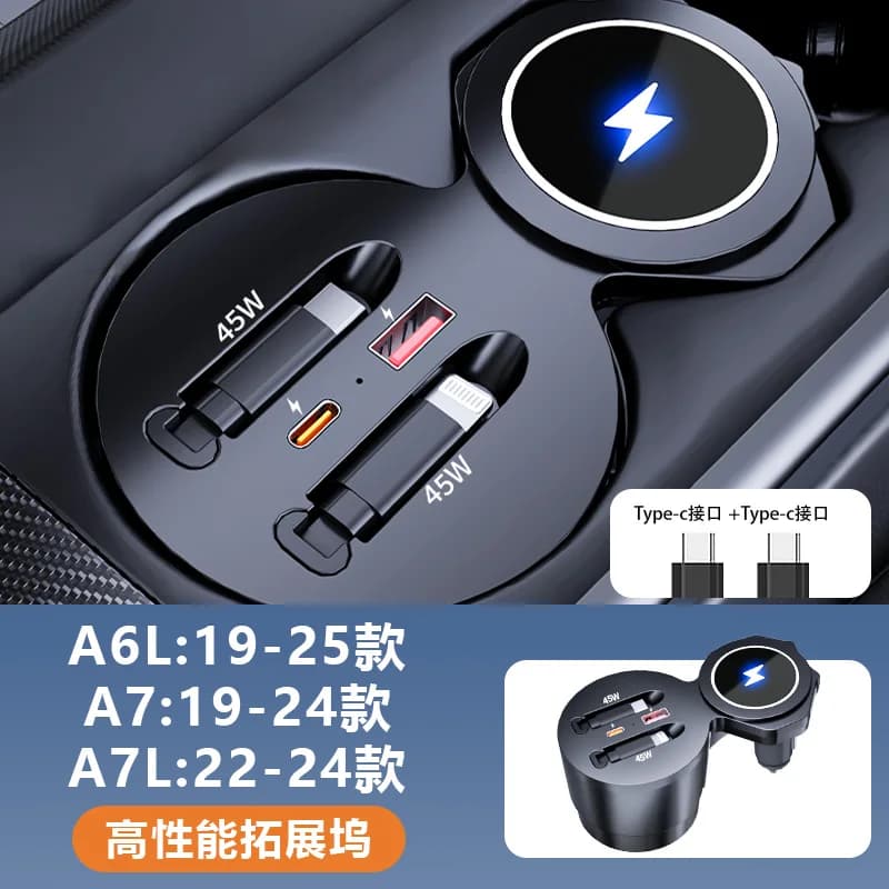 Support de charge magnétique sans fil pour Audi A6L RS6 A7 RS7 C8 2019-2024, charge ultra-rapide, st
