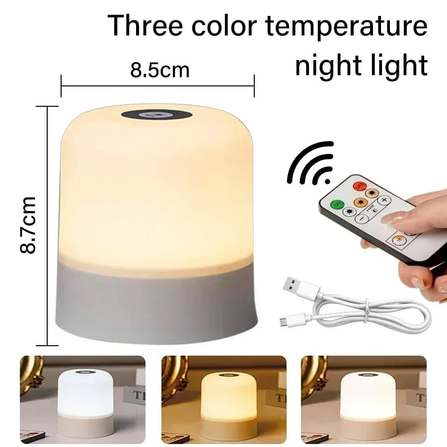 GGbingo Touch veilleuse Rechargeable télécommande veilleuse RGB lampe de Table à intensité variable 