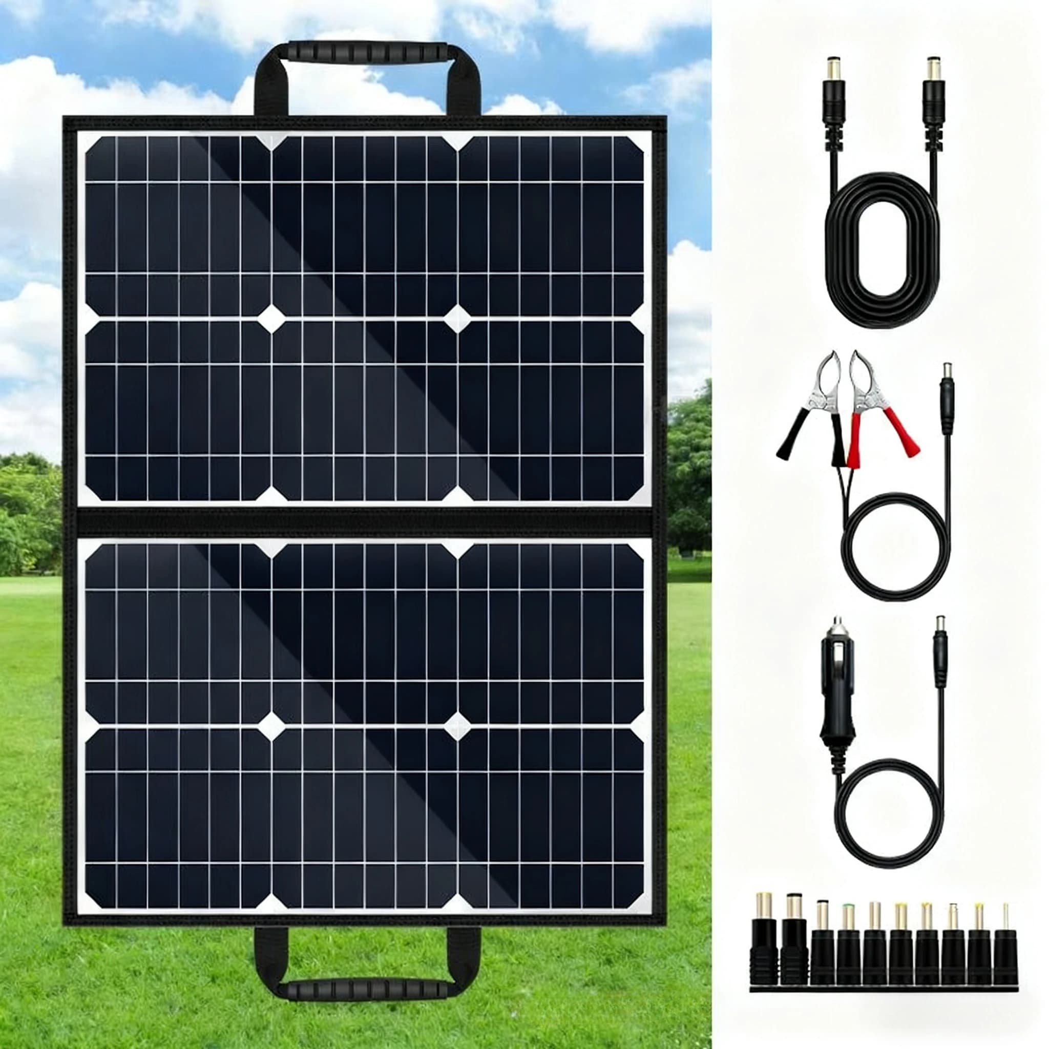 Kit complet de panneaux solaires 1000W, centrale solaire pliable, générateur Portable, chargeur 18V 