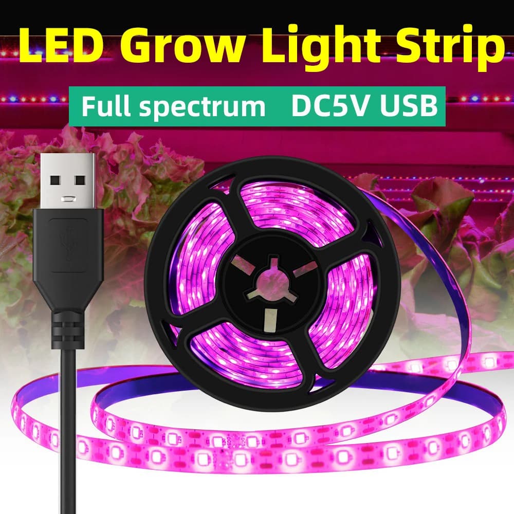 5V USB Led plante lumière de croissance spectre complet hydroponique élèvent des lampes plantes d'in