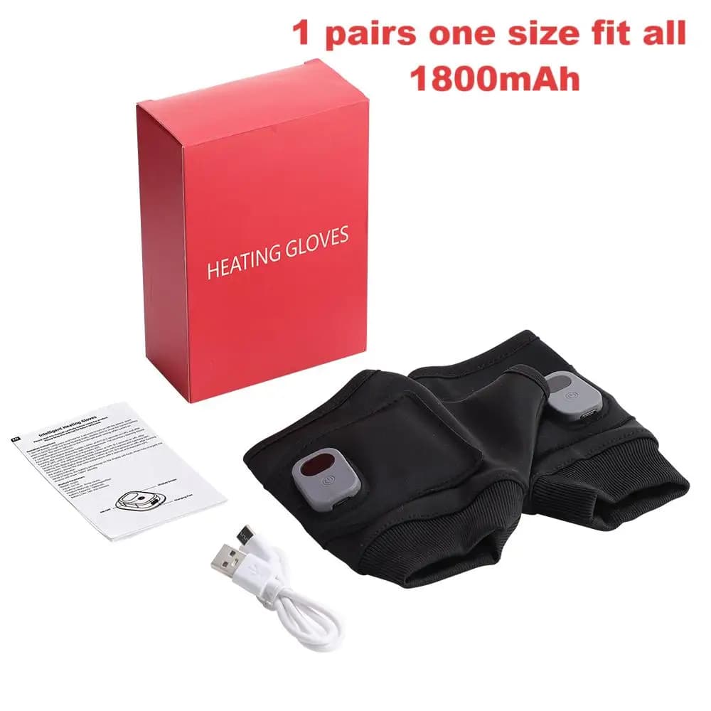 Gants chauffants électriques rechargeables intelligents 360 °   Chauffage thermique gants chauffants