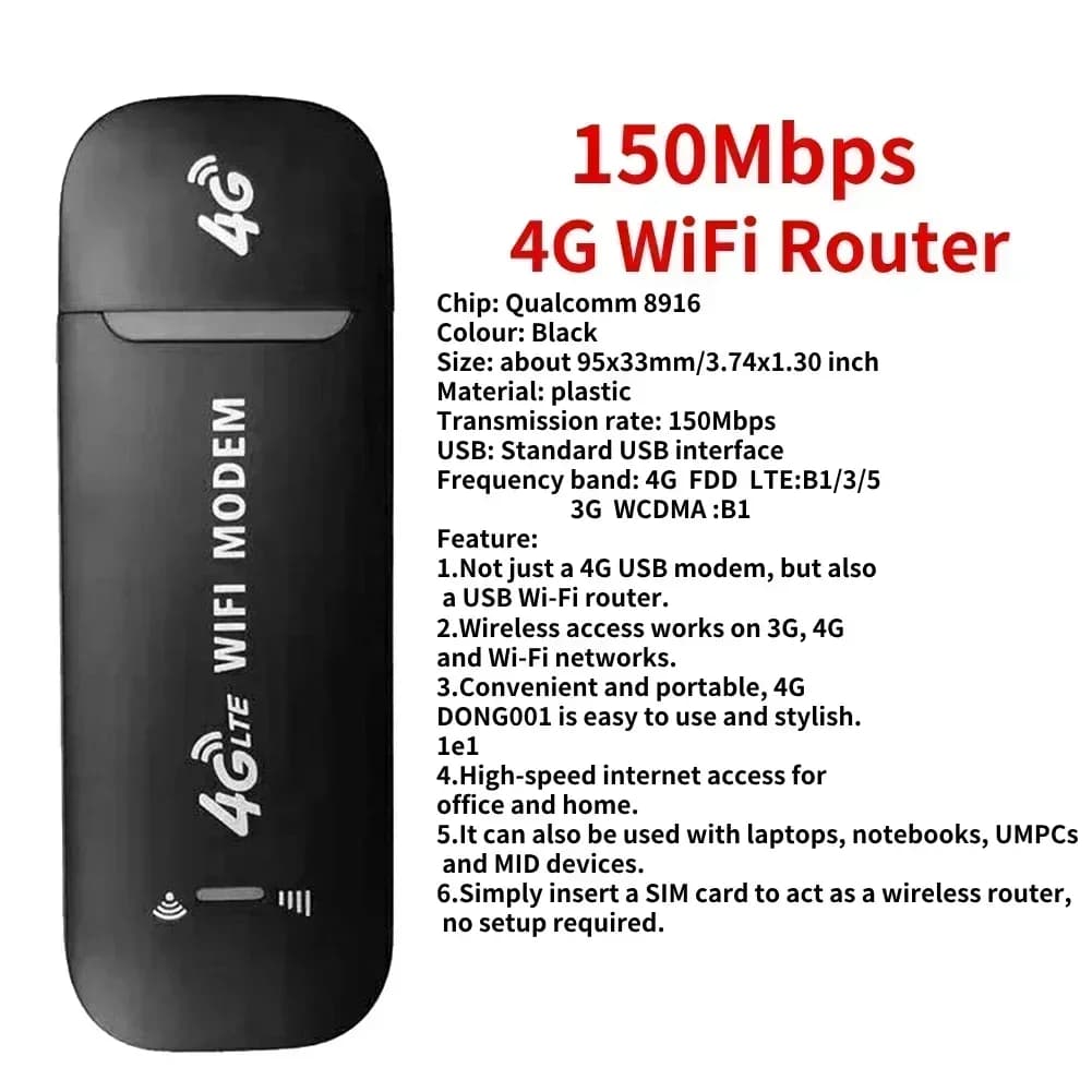 Routeur de voyage 4G LTE WiFi 6, service pour 10 utilisateurs avec support de carte SIM, point d'acc