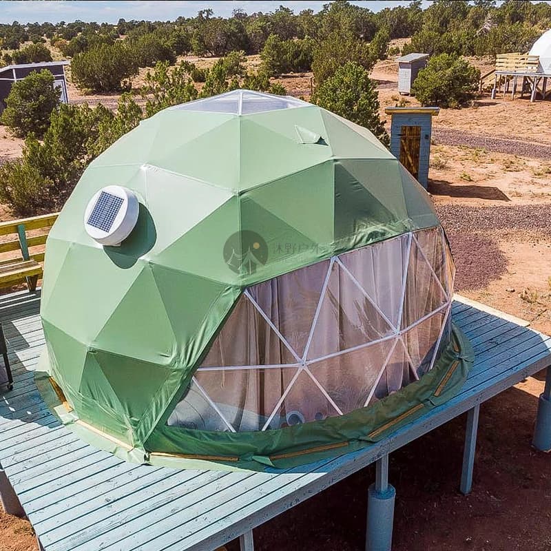 Dôme de glamping de luxe pour hôtel extérieur quatre saisons, tente en tissu PVC, maison dôme 1 cham