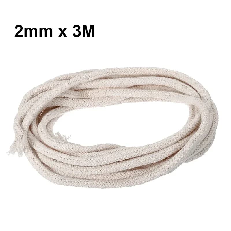 Mèche à alcool ronde en coton, brûleur de 3/5M de Long, corde en coton, kérosène, lampe à huile, 2/3