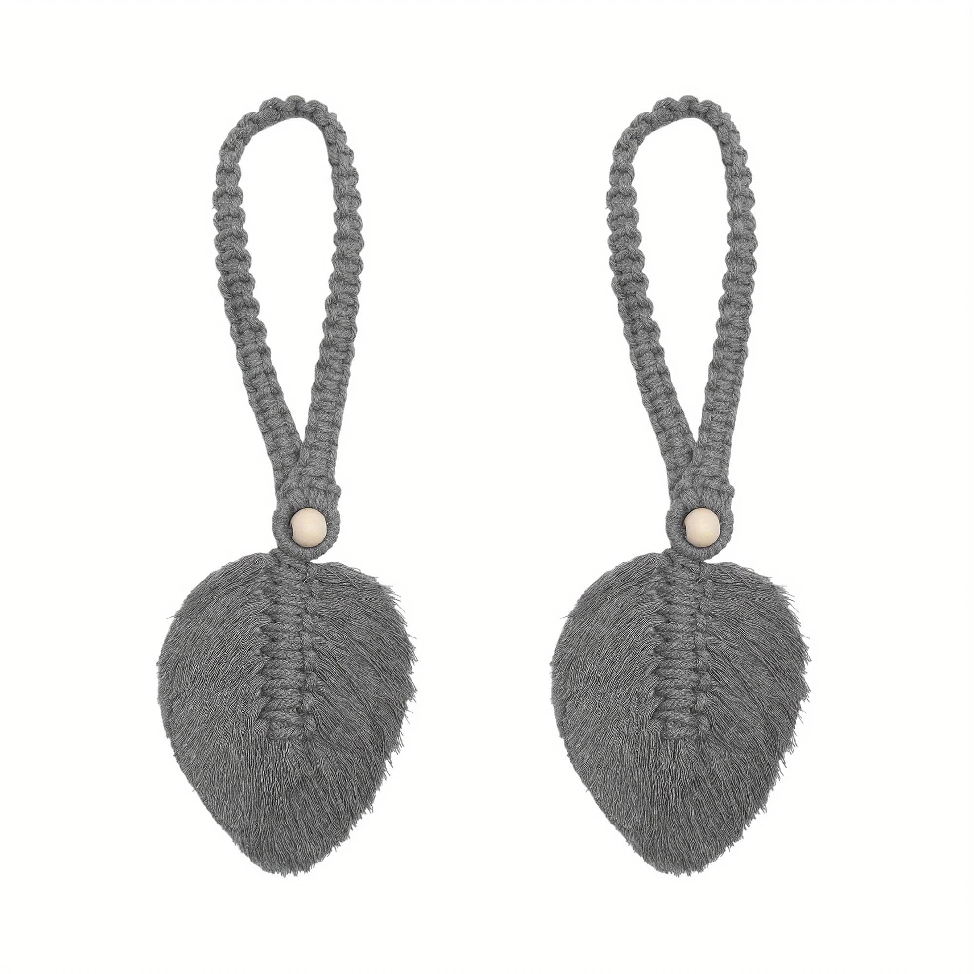 2 pièces [Élégant |   Chanvre tissé] embrasses de rideaux élégantes en corde de chanvre tissée avec 