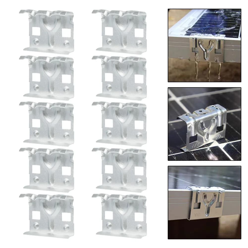 Clip de vidange d'eau pour panneau solaire, 10 pièces, Clip d'élimination des boues, Clips de nettoy