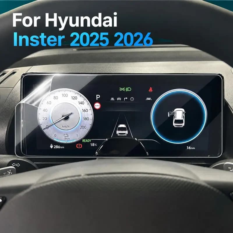 Protection d'écran en PET pour tableau de bord numérique de voiture Hyundai Inster 2025 2026 10,25 p