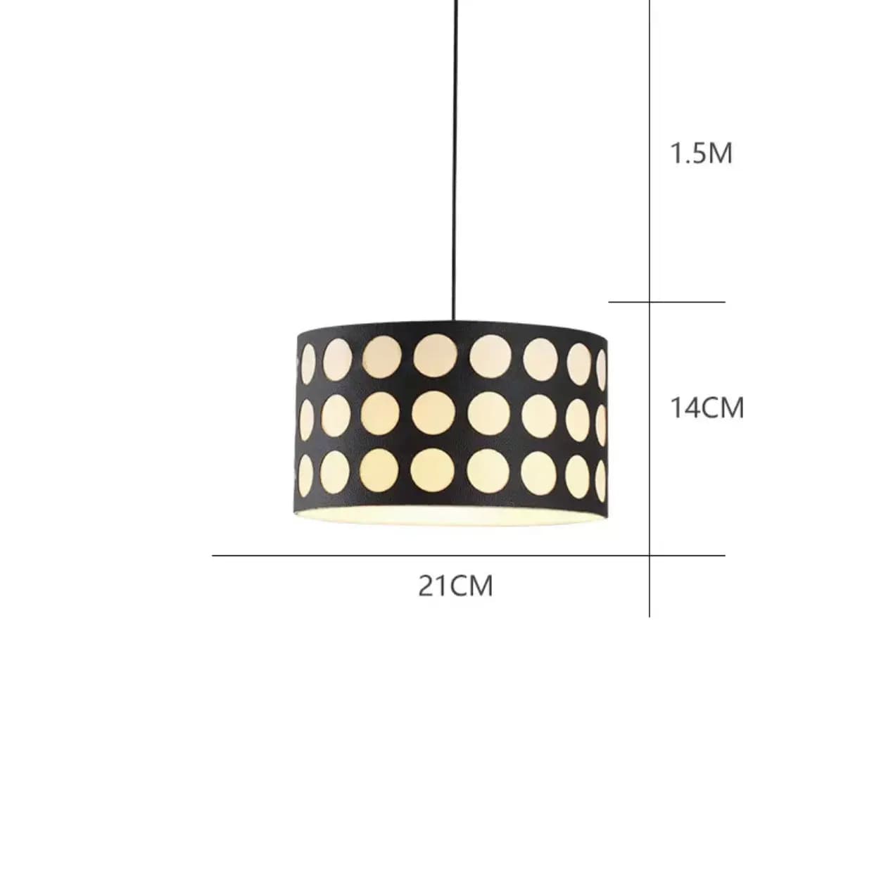 Lampe Suspendue à Pois en Cuivre Style Rétro Américain, Luminaire Décoratif d'Nik, Idéal pour un Sal