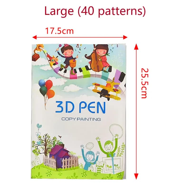 Livre de dessin à stylo 3D avec modèles graphiques et tutoriels de peinture, impression Double face,
