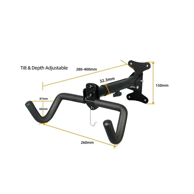 Support mural pliable et réglable pour vélo de route et VTT, accessoires de cyclisme, gain de place,