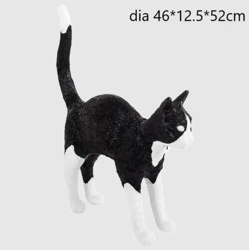 Lampe de table Jobby, design nordique, lampe chat noir, pour chambre à coucher, chevet, salon, salle