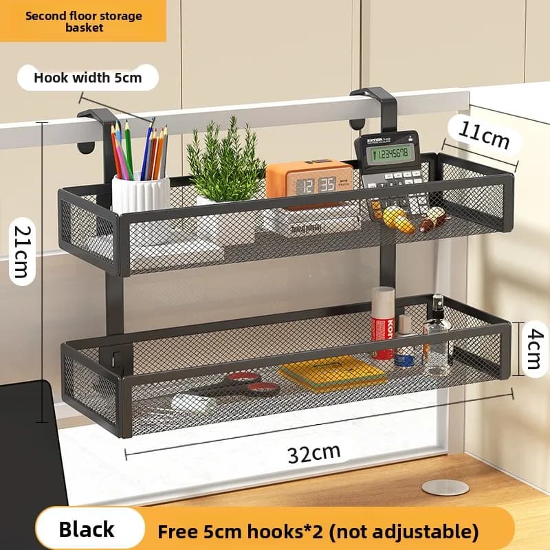 Support de rangement de bureau pour poste de travail, panier de bureau, support à plusieurs niveaux,