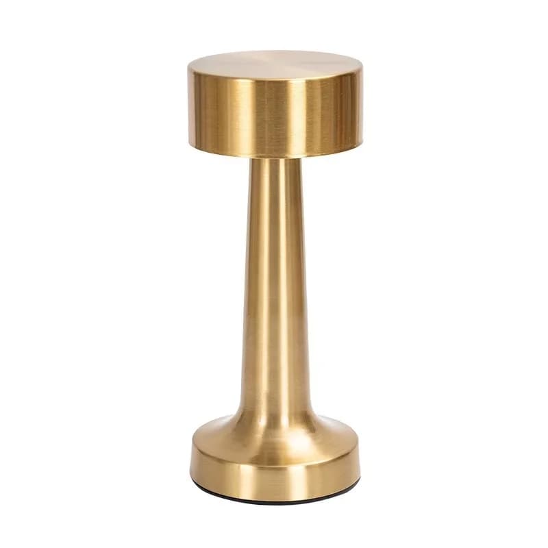 Lampe de table LED rétro dorée, tactile, à intensité variable, rechargeable, pour restaurant, bar à 