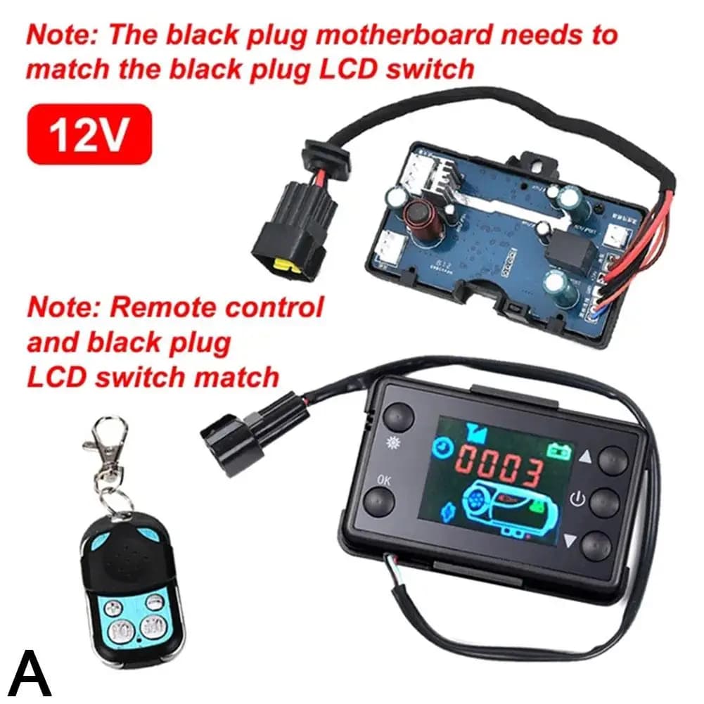 Carte mère de contrôleur de chauffage de stationnement 12V avec écran LCD et télécommande pour acces