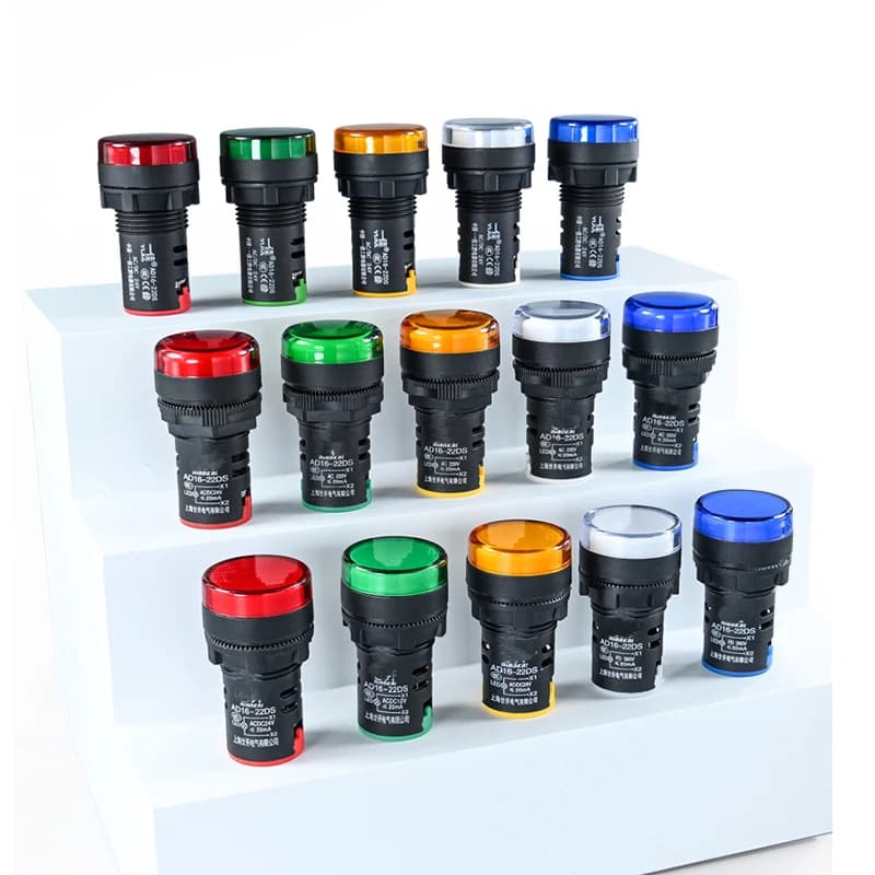 Indicateur d'alimentation LED monté sur panneau, indicateur lumineux pilote, lampe de signalisation 