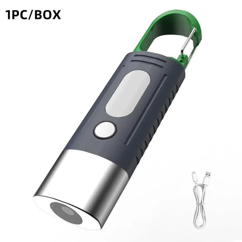 Mini lampe de poche LED haute puissance pratique, lampe de poche de Camping, 3LED et lumières latéra