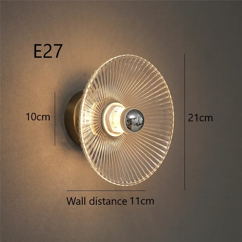 Applique murale LED nordique en verre, moderne, salon, chambre à coucher, hôtel, chevet, couloir, ar