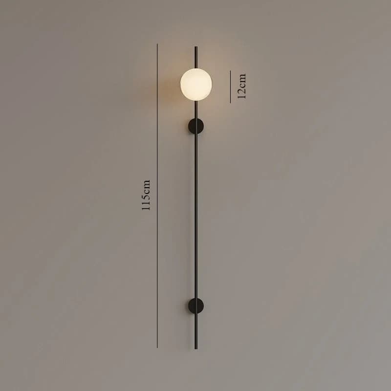 Lampe de chevet LED à Long pôle, design minimaliste, décoration sphérique, pour chambre à coucher fr