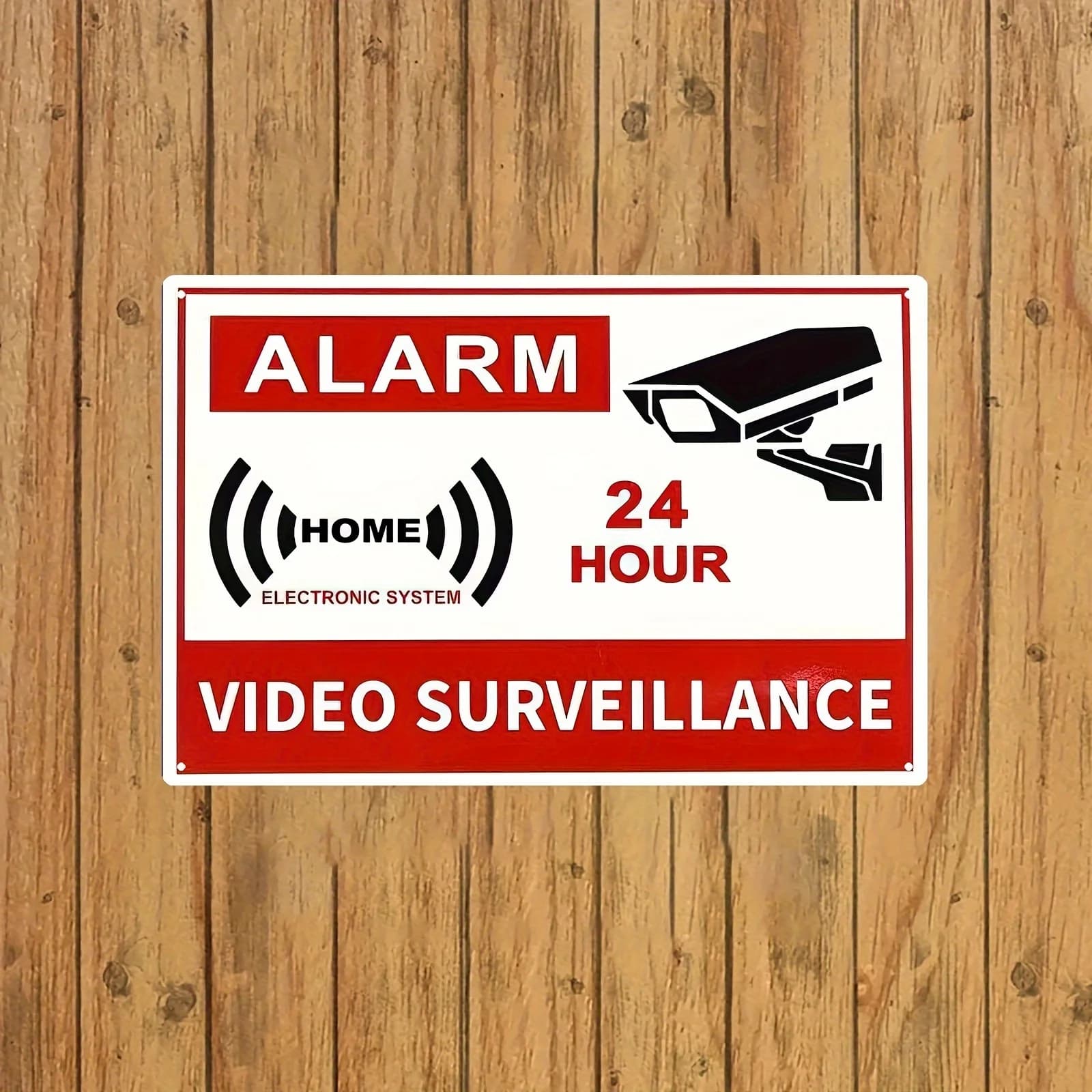 Panneau d'avertissement de sécurité-plaque décorative en métal de surveillance d'alarme de conceptio